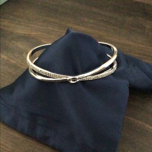 Coach Silver Criss Cross Bangle